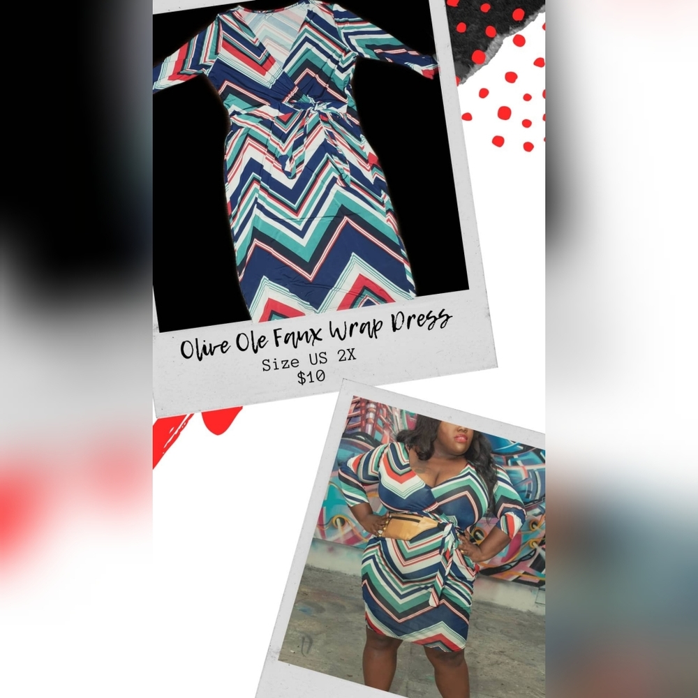 Chevron Patter Midi Dress